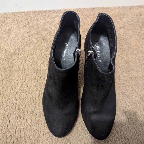 Xappeal Alexa Black Suede Ankle Boots - Picture 4 of 5